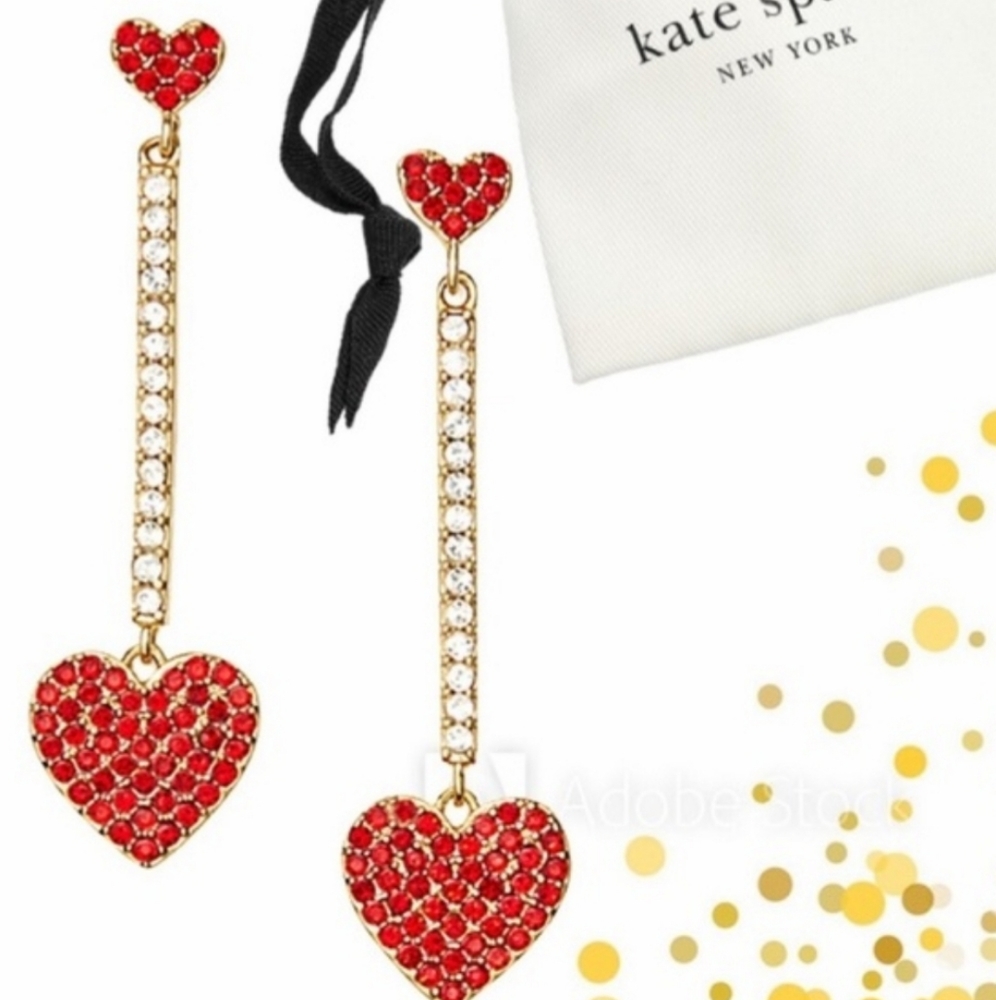 💕 Nwt Kate Spade Yours Truly Heart Earrings